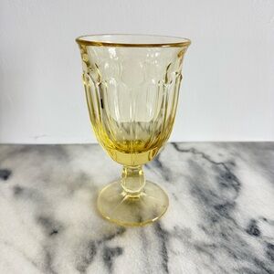 Vintage | MCM Noritake Provincial Yellow Wine Glass Goblet Water Pedestal Cup